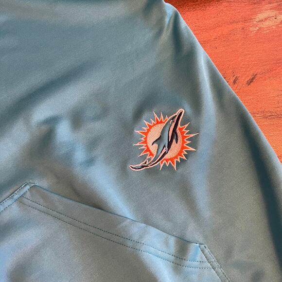 MAJESTIC Miami Dolphins Men's Full Zip Hoodie Jacket Size 4XL - Picture 4 of 12